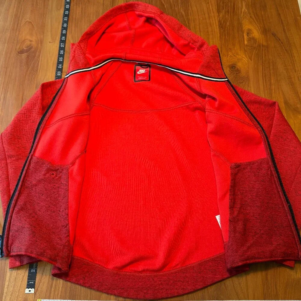 Nike Women's Running Jacket with Hood Red Heather Size S‎